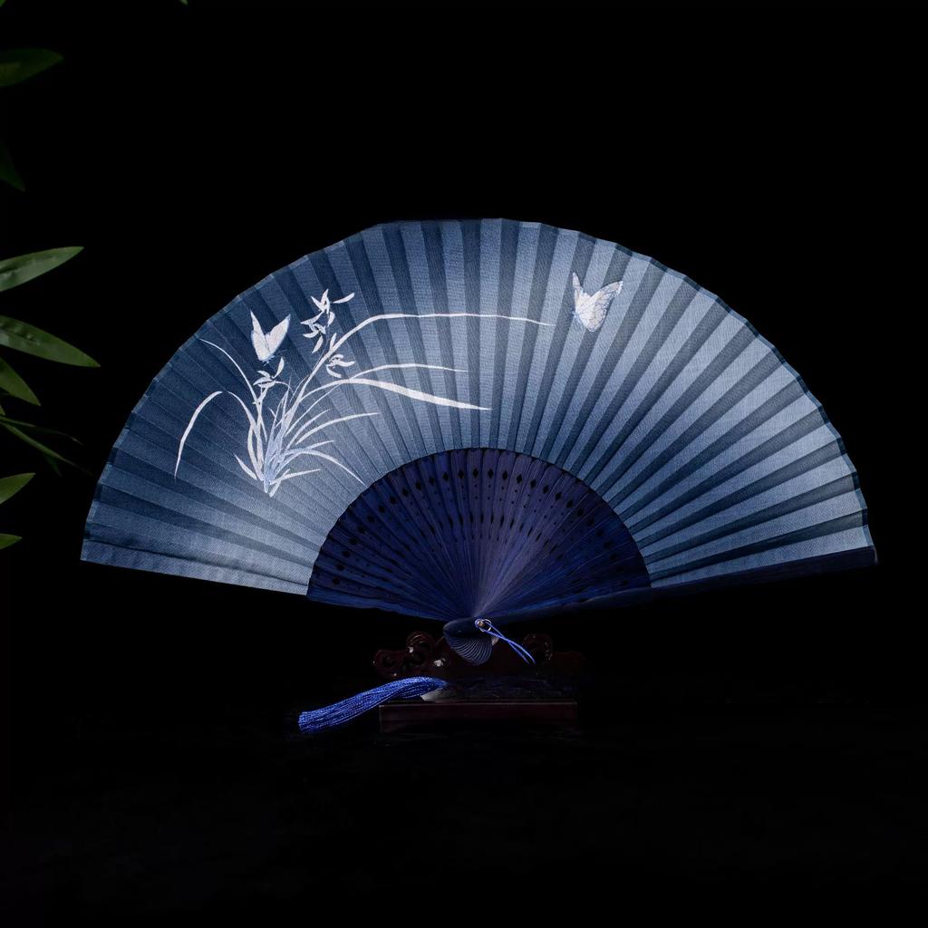 Japanese Folding Fan Handmade Decorative Kanagawa Wave Foldable Fan Handheld Vintage Hand Fans For Women Portable Folding F