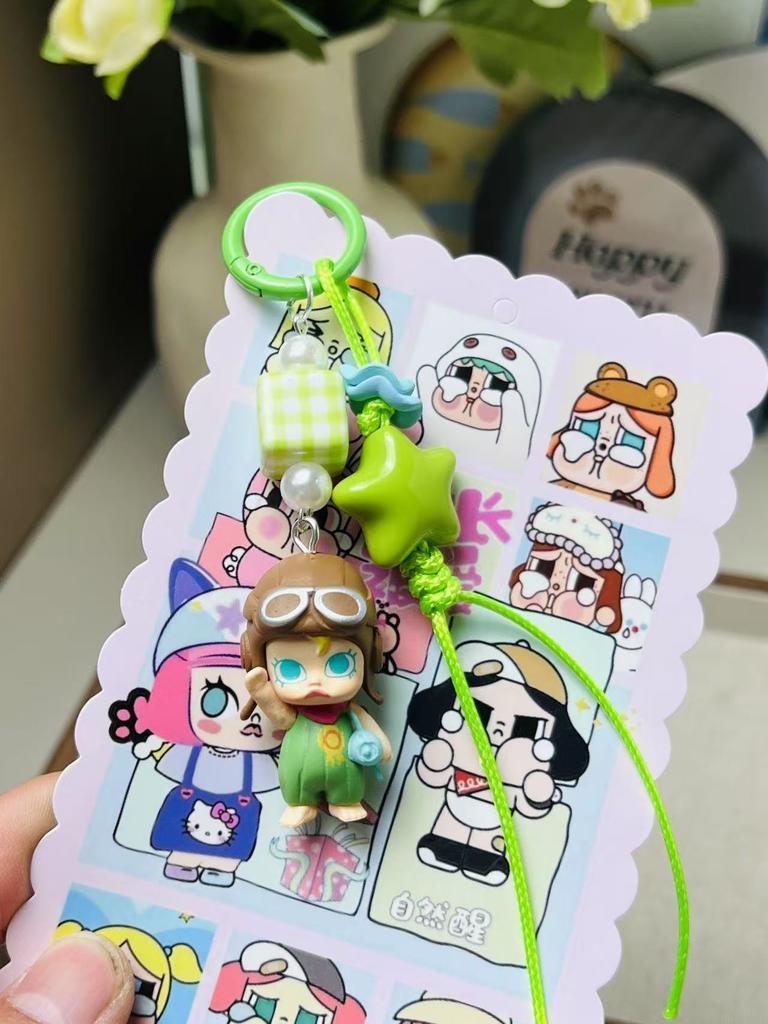 Bread Change Baby Cute Grain Keychain DIY Mobile Phone Chain Accessories Jasmine Pendant Cute Car Pendant