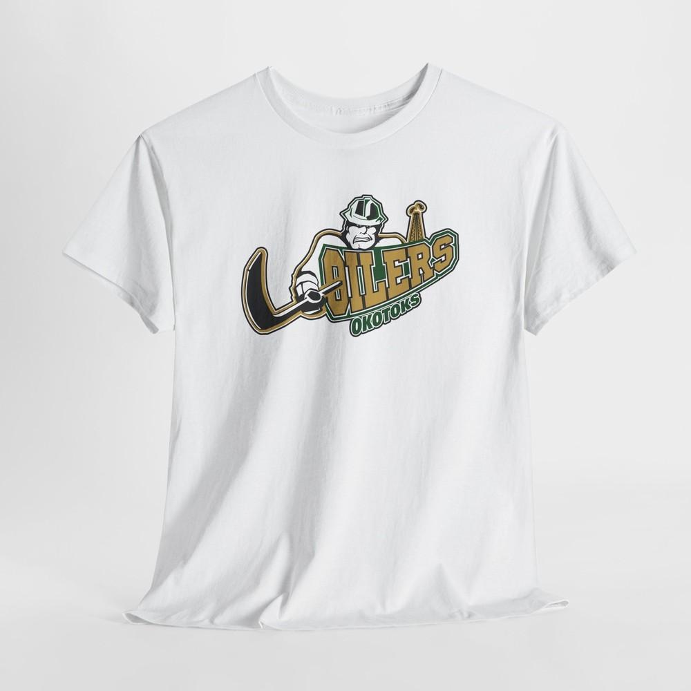 

Junior A Ice Hockey, Okotoks Oilers, Unisex T-shirt Tee, Alberta Ice Hockey Fan Shirt BC L