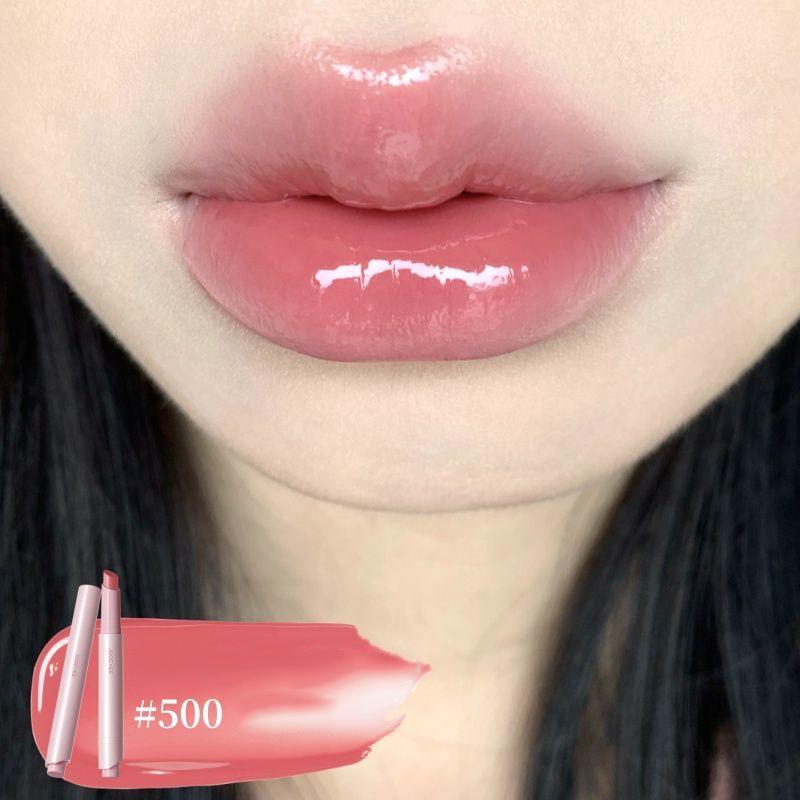 Joocyee Brillant à Lèvres Solide Miroir Brillant à l'Eau Rouge à Lèvres Hydratant avec Vitamine E Rouge à Lèvres Finition Brillante