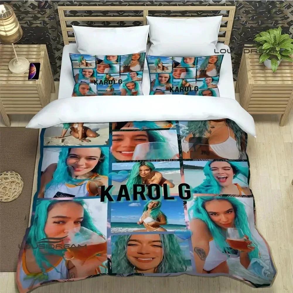 3D Print Karol G Fashion 3D Duvet Cover Bedding Set Comforter Linen Pillowcases Home Decor Single Double Twin King Queen
