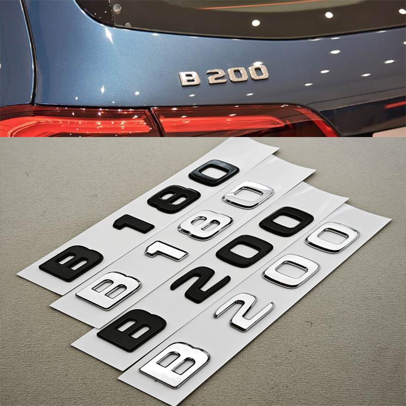 3D ABS A180 A200 B180 B200 Logo Emblem Letters Sticker Car Trunk Badge For Mercedes Benz Auto Accessories
