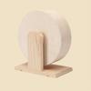 Silent Wooden Hamster Exercise Wheel With Stable Bracket - Ideal For Small Pets Like Hamsters and Guinea Pigs