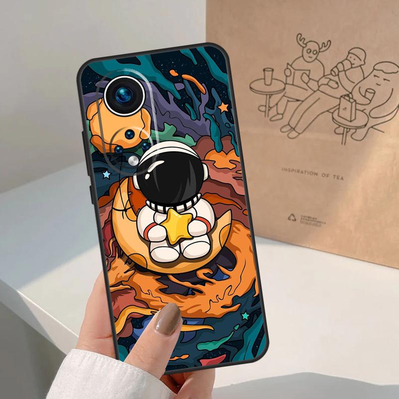 Star Astronaut Cute For Huawei P20 P30 P40 P60 Pro P Smart Nova 9 5T Honor 70 90 50 Magic5 Lite X7a X9a X8a Case