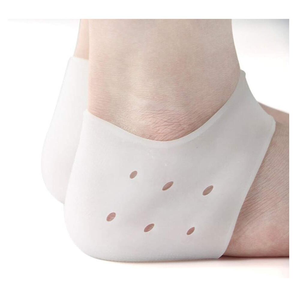 Moisturizing Heel Socks for Cracked Heel Treatment, Breathable Gel Foot Care Protectors 2 Pairs