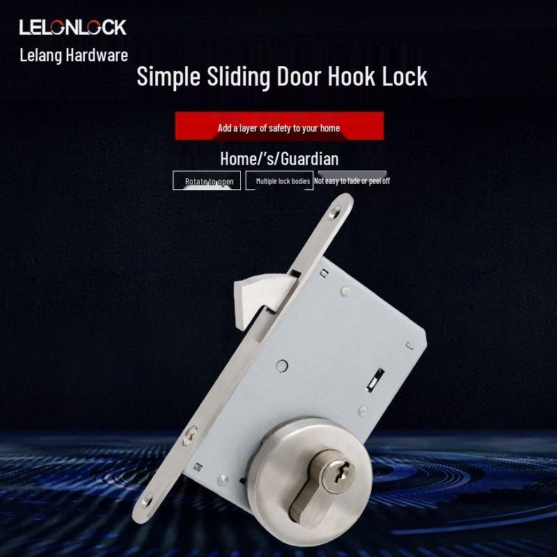 Stainless Steel 304 European Standard Sliding Door Mortise Lock for Balcony, Kitchen, and Hotel Bathrooms