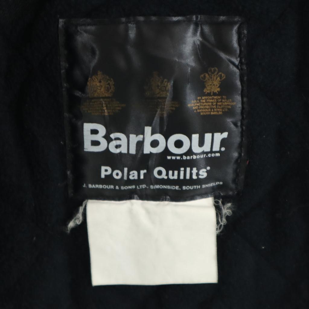 Barbour Quilted Jacket Navy Double Zip Men's Used