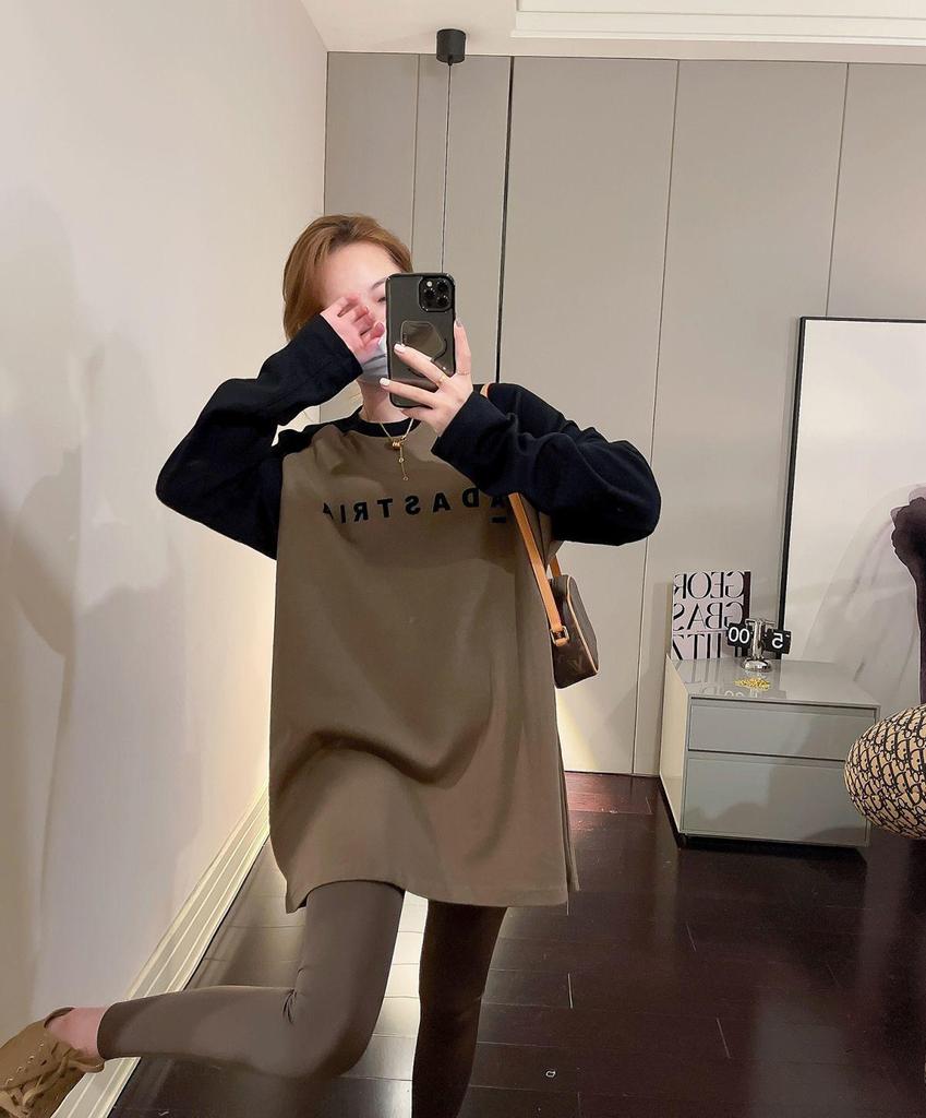 Plus Size Women’s Oversized Long Sleeve T-Shirt for Autumn/Winter – Warm, Versatile Base Layer