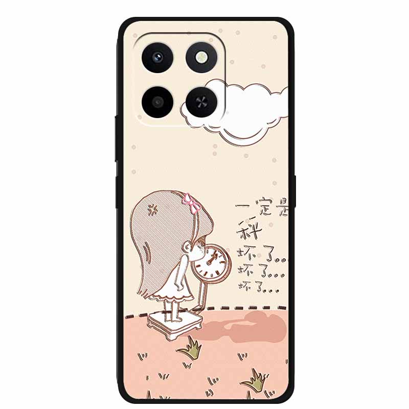 3D Lovely Phone Case For Honor X6C X 6C X6 C 6 C Soft Silicone TPU Protector For Huawei HonorX6C Relief Florals Shell Funda Capa