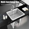 Freistehendes Kunststoff-Waschbecken mit Waschbrett zum Handwaschen von Kleidung, Waschraum-Waschbecken mit Wasserhahn und Ablass-Set