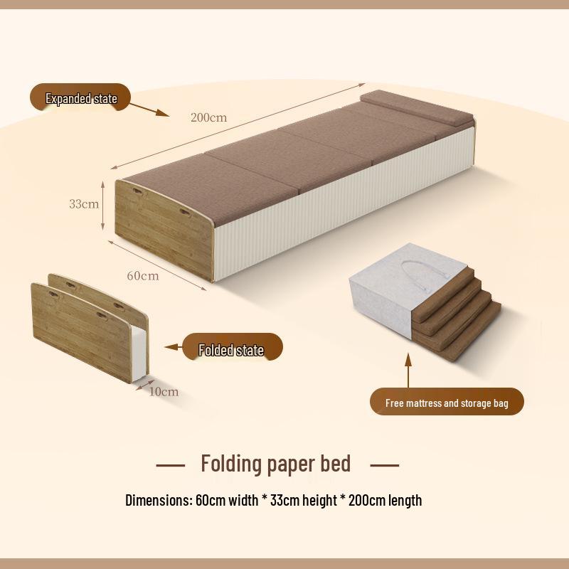 Multi-Functional Folding Bed: Extendable, Portable, and Movable for Home or Office Use