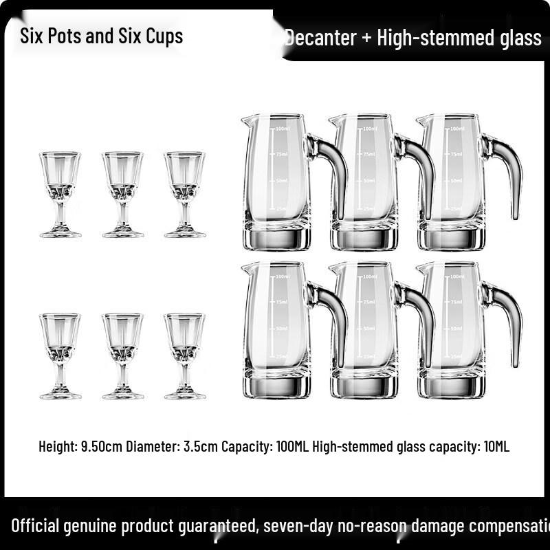 Premium Glass Baijiu Decanter & Shot Glass Set