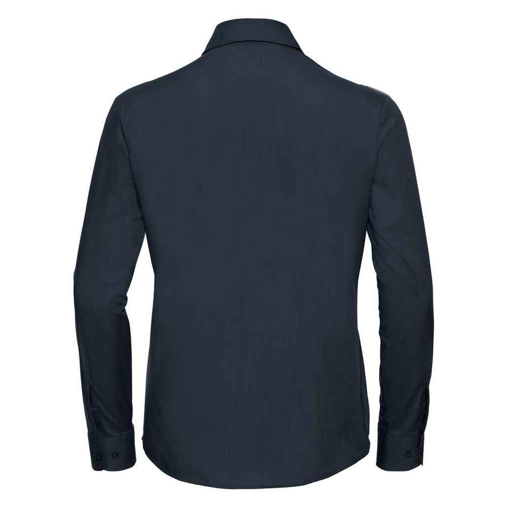 Russell Collection Poplin lettstelt langermet formell skjorte for kvinner/damer