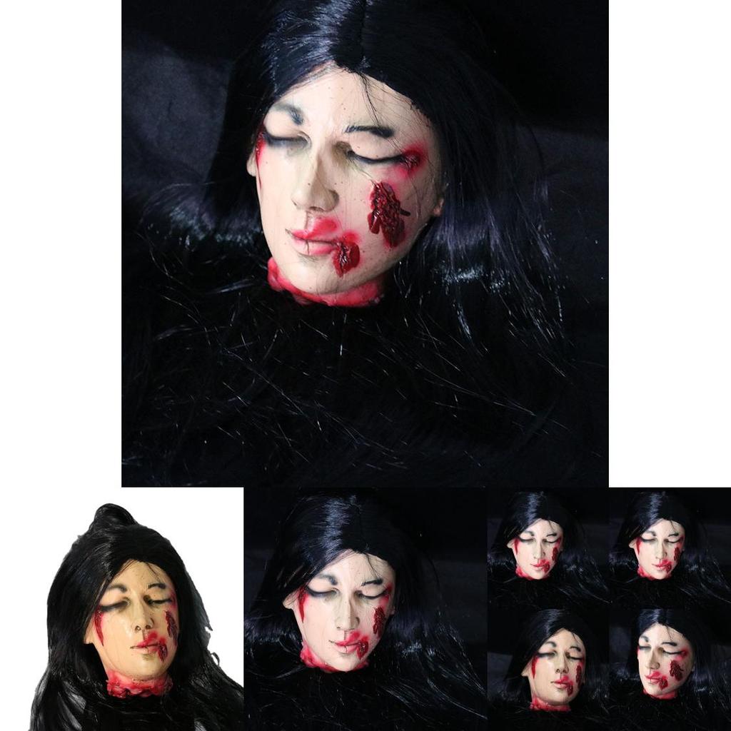 Horror Themed Bar Decor With Fake Female Head For Haunted House And Escape Room Events