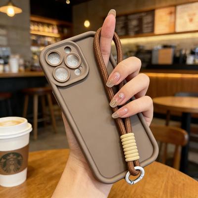 Colorful Lanyard Soft Bumper Case for For Iphone 17 Air 16 15 14 Plus 13 12 11 Pro Max 16E Shockproof Silicone Back Cover