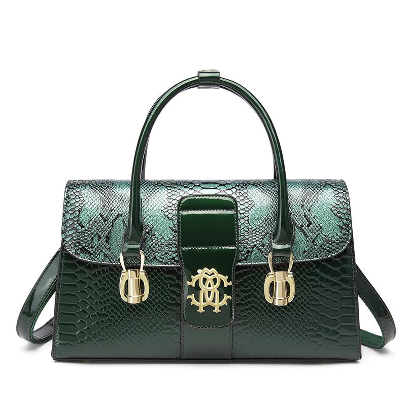 New Grand Crocodile Pattern Middle Aged Mom's Bag Fashionable Light Luxury Women's Bag Crossbody Handbag