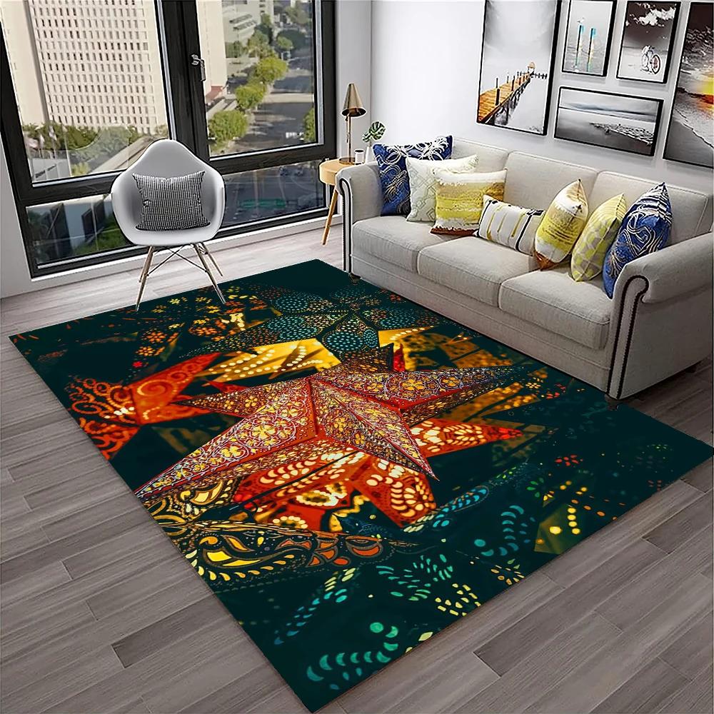 Alfombra con diseño de Papá Noel y árbol de Navidad para niños, regalo para el hogar, sala de estar, dormitorio, sofá, decoración, alfombrilla antideslizante