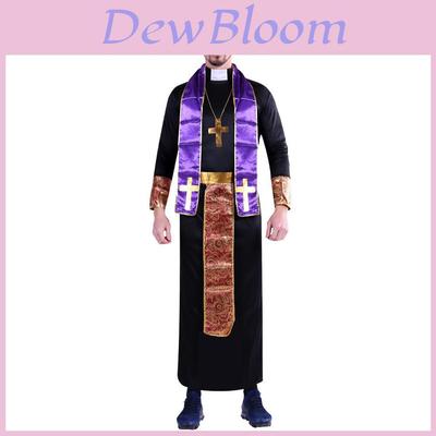 Elegant Western Priest Costume For Men Perfect For Halloween Cosplay And Stage Performances
