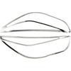 Compatible For Ford Escape Kuga 2017-2019 Chrome Front Rear Headlight Taillight Head Light Tail Lamp Cover Trim Molding Garnish Frame Bezel(Front)