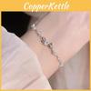 Bowknot Bracelet Highend For Women Summer Geometric Copper Jewelry Rhinestones With