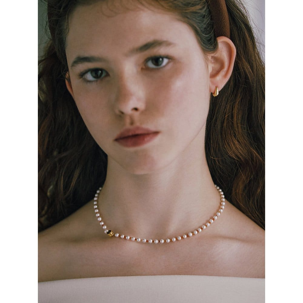 [Byhyeres] (Y) Cornelian Mix Pearl Macaron Necklace 4Mm Bh7N4A726Yb400