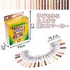 Crayola 24 Marker Colors of the Friends of the Authentic Markers, Colors, Water-Based, Skin-Tone Pens, World, World, 587802,