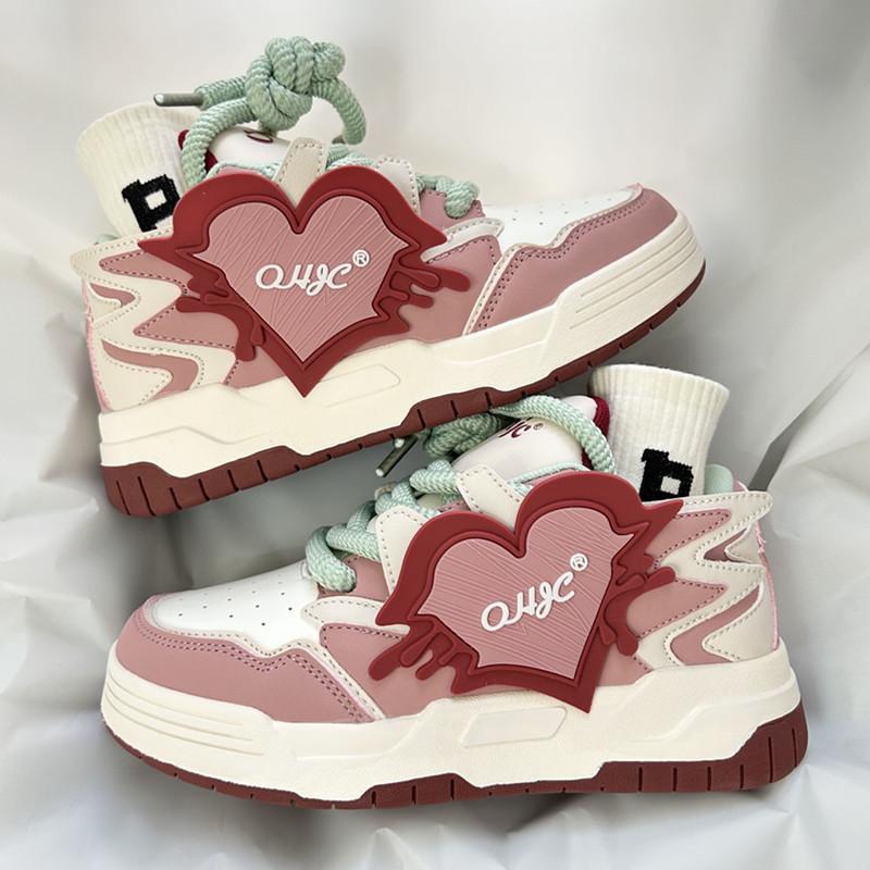Original dopamine love bread shoes women's autumn niche design platform sports shoes student versatile casual board shoes