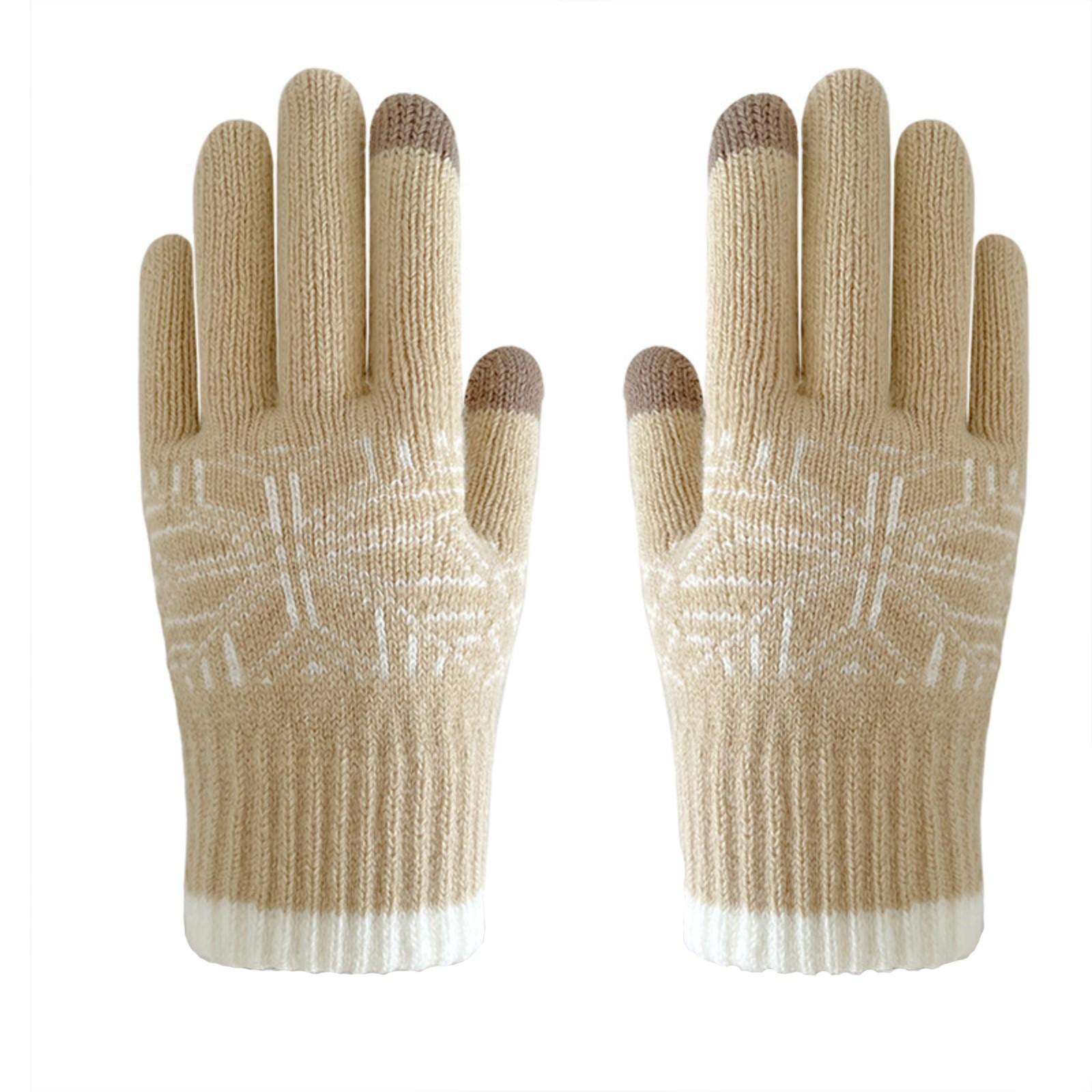 

Зимние перчатки для защиты от холода, вязаные и теплые перчатки из бархата One Size хаки