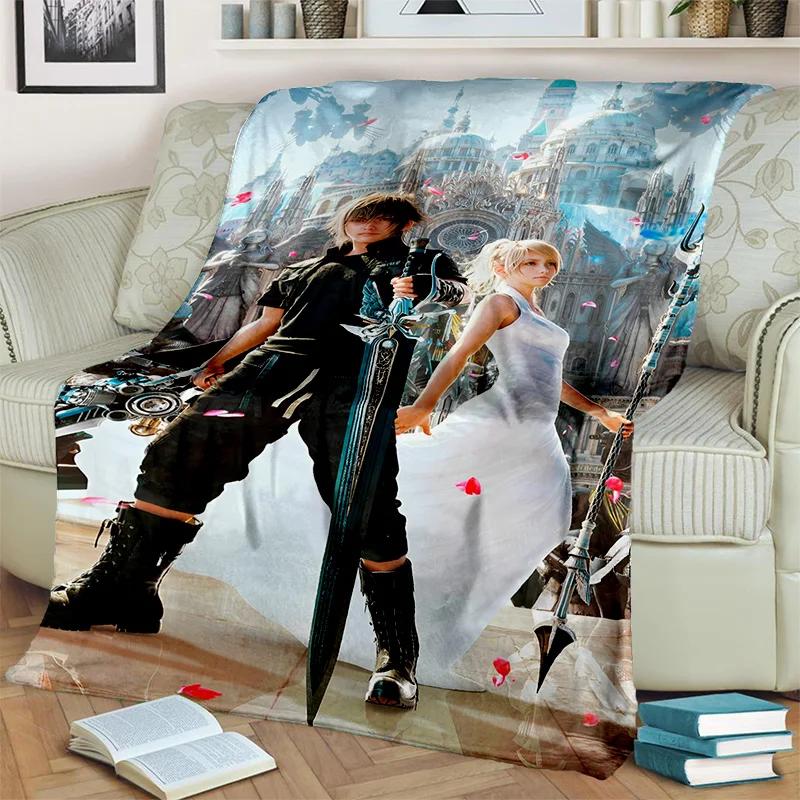 3D Final Fantasy Game Gamer FF14 HD Blanket,Soft Throw Blanket for Home Bedroom Bed Sofa Picnic Travel Office Cover Blanket Kids
