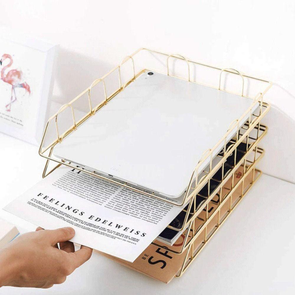 Organizer Rack Stackable File Folder Pen Holder Magazine File Rack  Desktop Storage