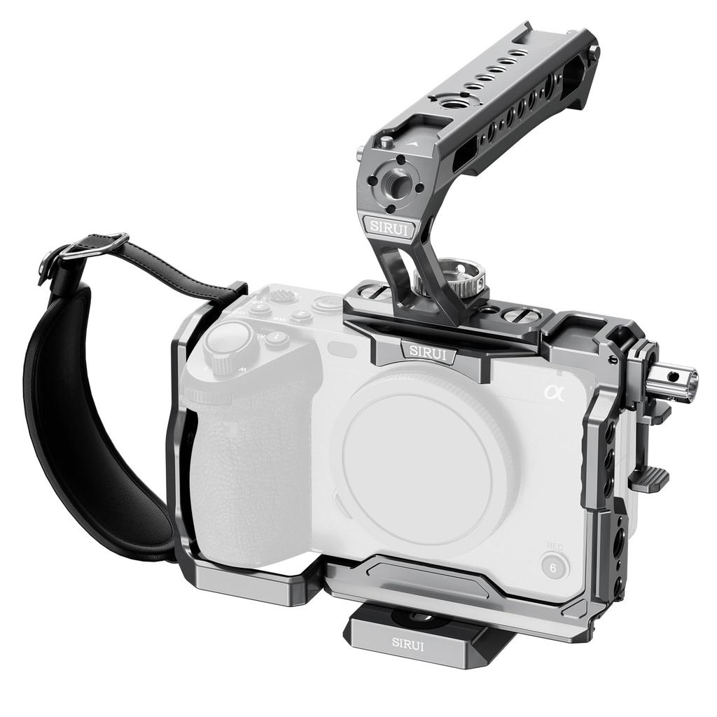 Sirui Camera Cage Kit for Sony with Top Compatible with Original XLR HDMI Cable Threaded ARRI Locating Cold and NATO Rail FX3/FX30 Handle, Handles,