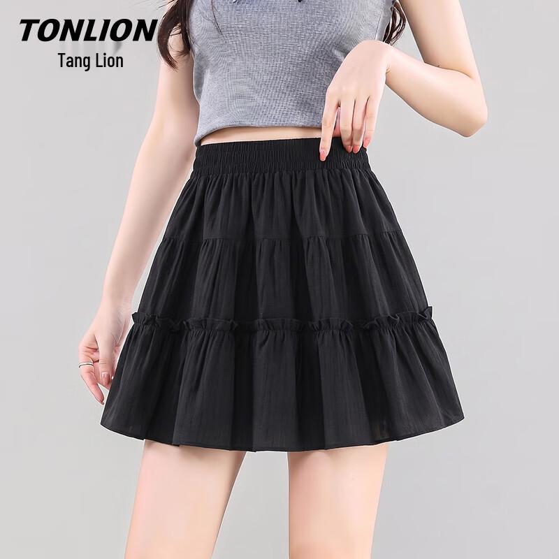 TonLion Women s Ruffled A-Line Short Skirt XL