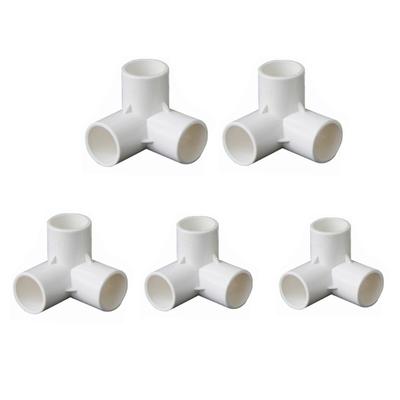 Upgrades PVC 3 Way Elbow Fittings 90 Degree PVC Fittings Pipe Connectors Simple Installation for Versatile Pipe Systems