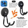 ULIBERMAGNET Strong Magnetic Hooks, 2-Pack, Heavy-Duty Large Magnetic Hooks for Extension Cords, Cables, Hoses, Power Cords, Ropes, Drills, Jigsaws, C