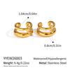 Xia Ling 18K Gold Stainless Steel No-Piercing Ear Cuff Earrings - European & American Style