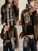 Herbst und Winter Melad Leopardenmuster Nackenband Hochwertiges Drifting-Band Seidenschal Mehrzweck-Haarband Gürtel Accessoires