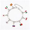 Silver Color Fashion Flag Pendant For Women Men DIY Making Flag Charm Bracelet Accessories  Fashion Jewelry Neckalce  Wholesale