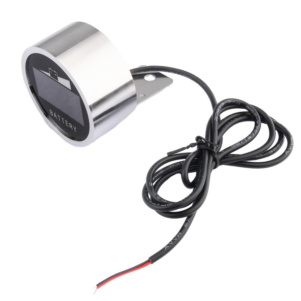 Battery Indicator 24V 36V 48V 60V 72V Round LED Battery Capacity Indicator Voltage Meter Tester for eBike Electric Solar Boat