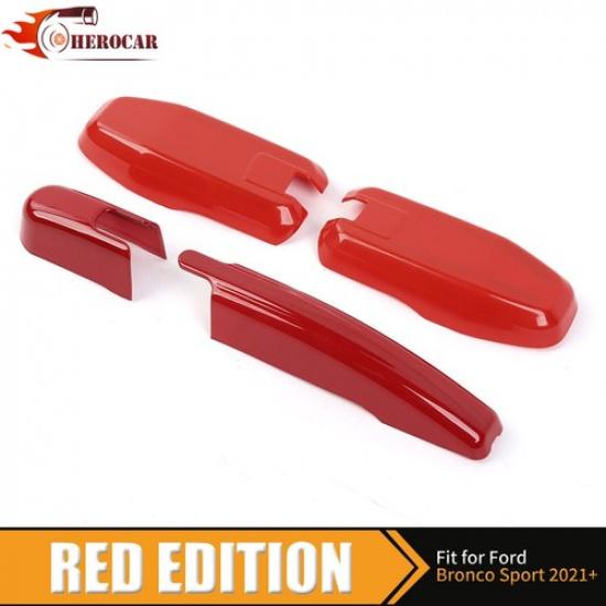 Red Rear Wiper Tailgate Light Glass Hinge Cover Kit For Ford Bronco Sport +