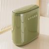Bathroom Narrow Trash Can Plastic Press Cover Trash Bin Durable Luxury Litter Bins Waterproof Large Capacity Kitchen Dustbin