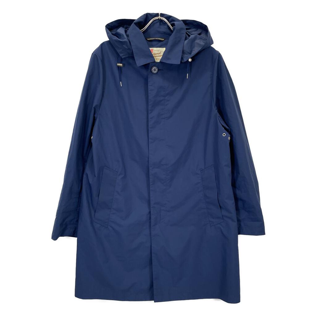TRADITIONAL WEATHERWEAR Navy Selvedge Hooded Soutien Collar Coat coat 40 NavyUsed