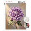 Pearl Painting Kit DIY Purple Dahlia Flower Wall Art Home Decoration Painting