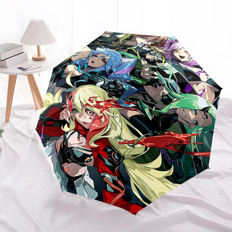 1pc Outdoor Umbrella with Anime Characters - Automatic Opening/Closing, Portable 3-Fold Design, 8-Bone Iron Frame - Perfect Gift for Fans, Travel