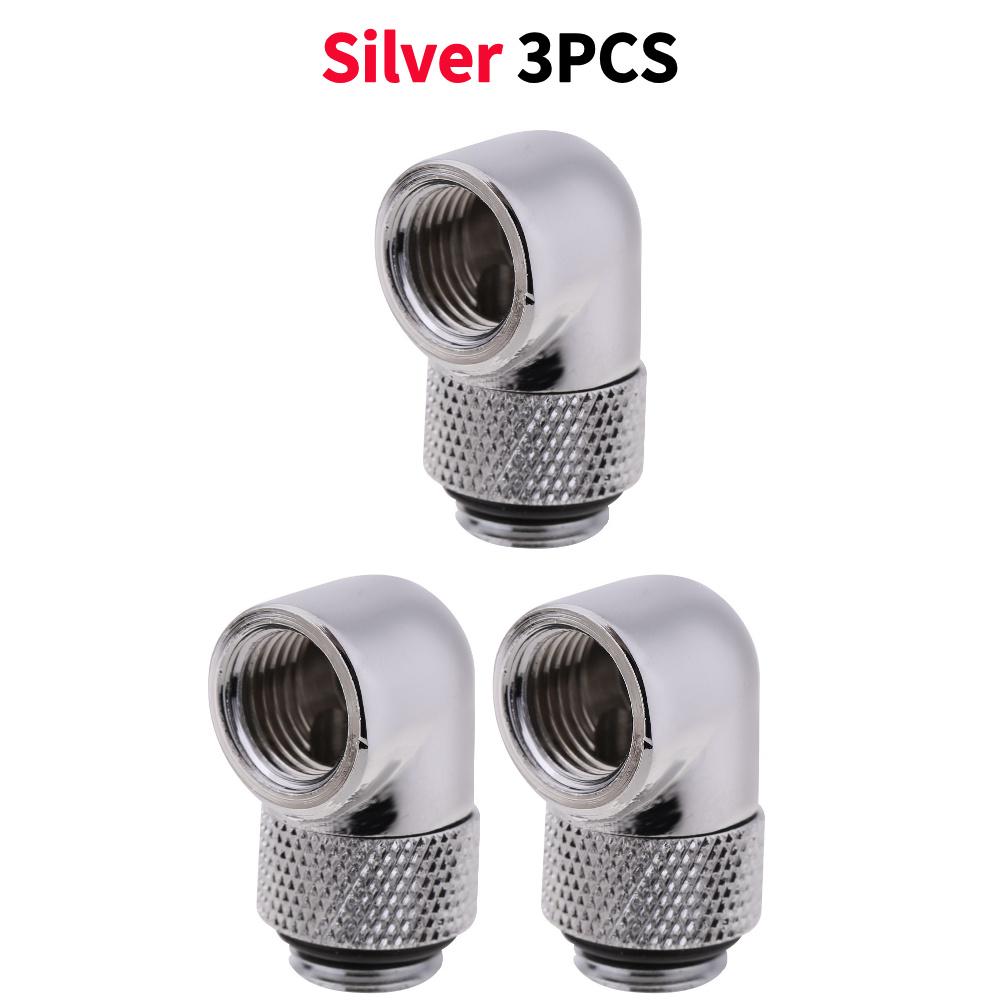 2PCS G1/4 Thread Rotating 90 Degree Elbow Fitting Adapter Rotary Fitting Water Cooled Connector for PC Water Cooling System