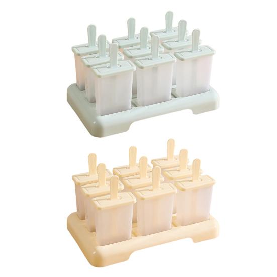 Yousheng 9Pcs Ice Pop Mold, Reusable Popsicle Maker for Homemade Ice Cream, BPA-free Freezer Tray for Juice And Yogurt