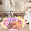 Capybara1 Round Area Rug Design for Kitchen Living Rooms Entryway Decorate room Antislip Round Carpet Office home decor Wedding Party Gift