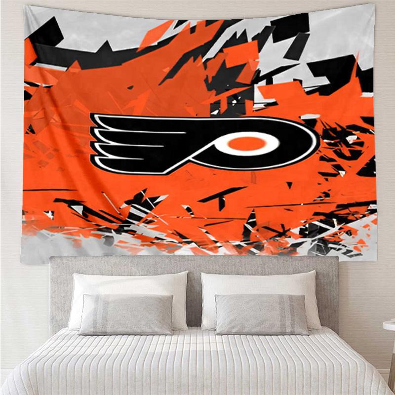 Flyers Hockey Logo Art Tapestry, Unique Design Tapestry, Wall Decor for Bedroom,Livingroom, Playroom,Heartwarming Fan Holiday Gifts