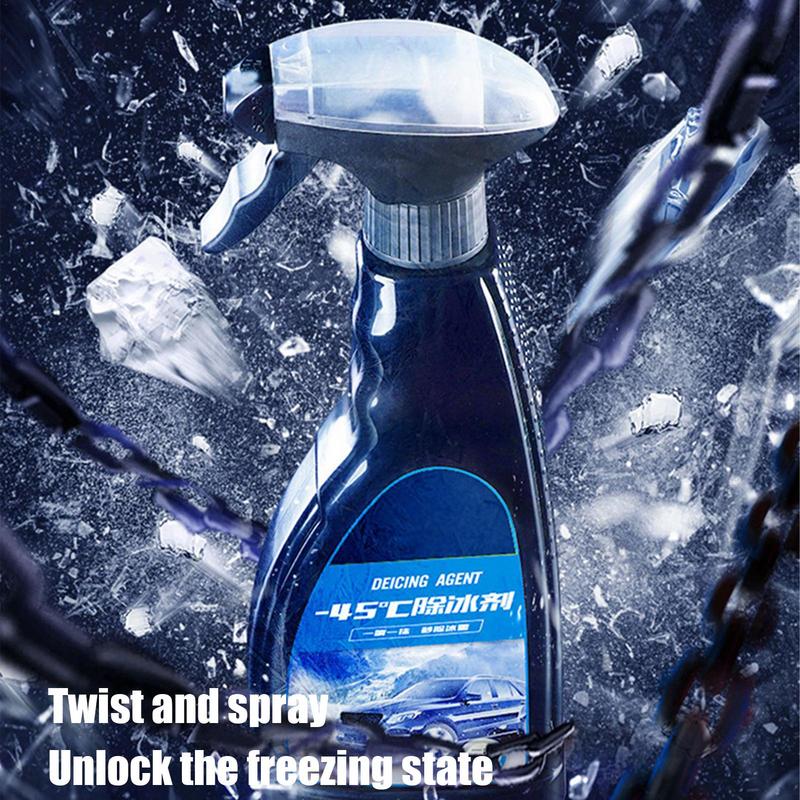 Car Defrost Spray 500ml Easily Melts Ice Frost Spray Auto Windshield Deicing Spray Fast Ice & Snow Melting Spray For Car