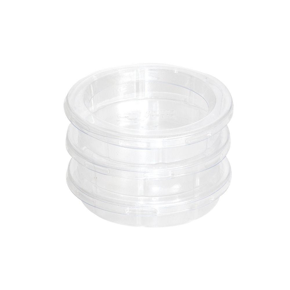 5pcs Round Reptile Feeding Dish Transparent Reptile Terrarium Practical Lizard Food Bowl  Bird