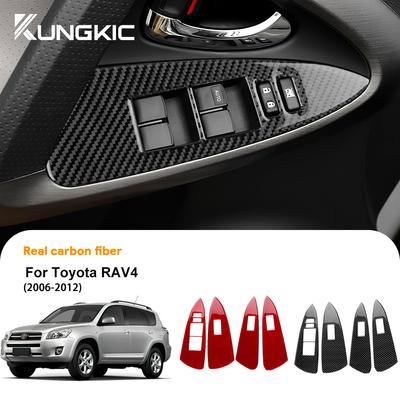Interieur-Aufkleber im Carbonfaser-Stil für Toyota RAV4 2006 2007 2008 2009 2010 2011 2012 LHD RHD Innenraum-Panel
